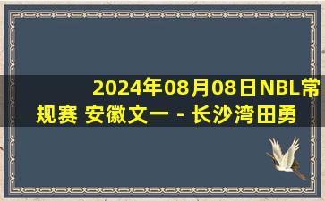 2024年08月08日NBL常规赛 安徽文一 - 长沙湾田勇胜 全场录像